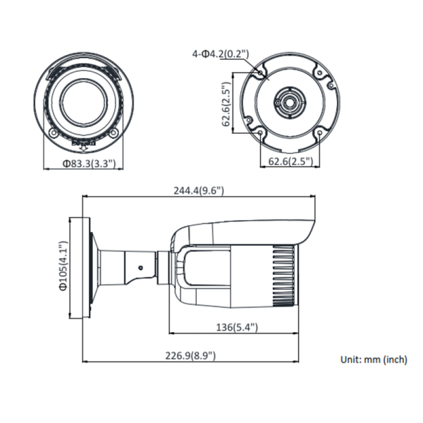 2MP 2.8-8mm可調變焦網路攝影機 <BR>HVI207712F8